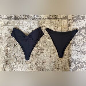 Lot of 2 Skatie Bikini Swimsuit Bottoms Black XL